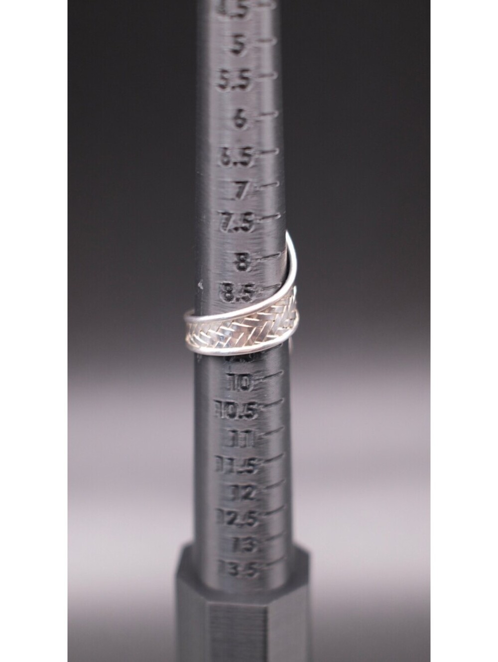 Sterling Silver 925 Woven Basketweave Bypass Wrap Ring, Size 8 3/4 - Picture 2 of 4